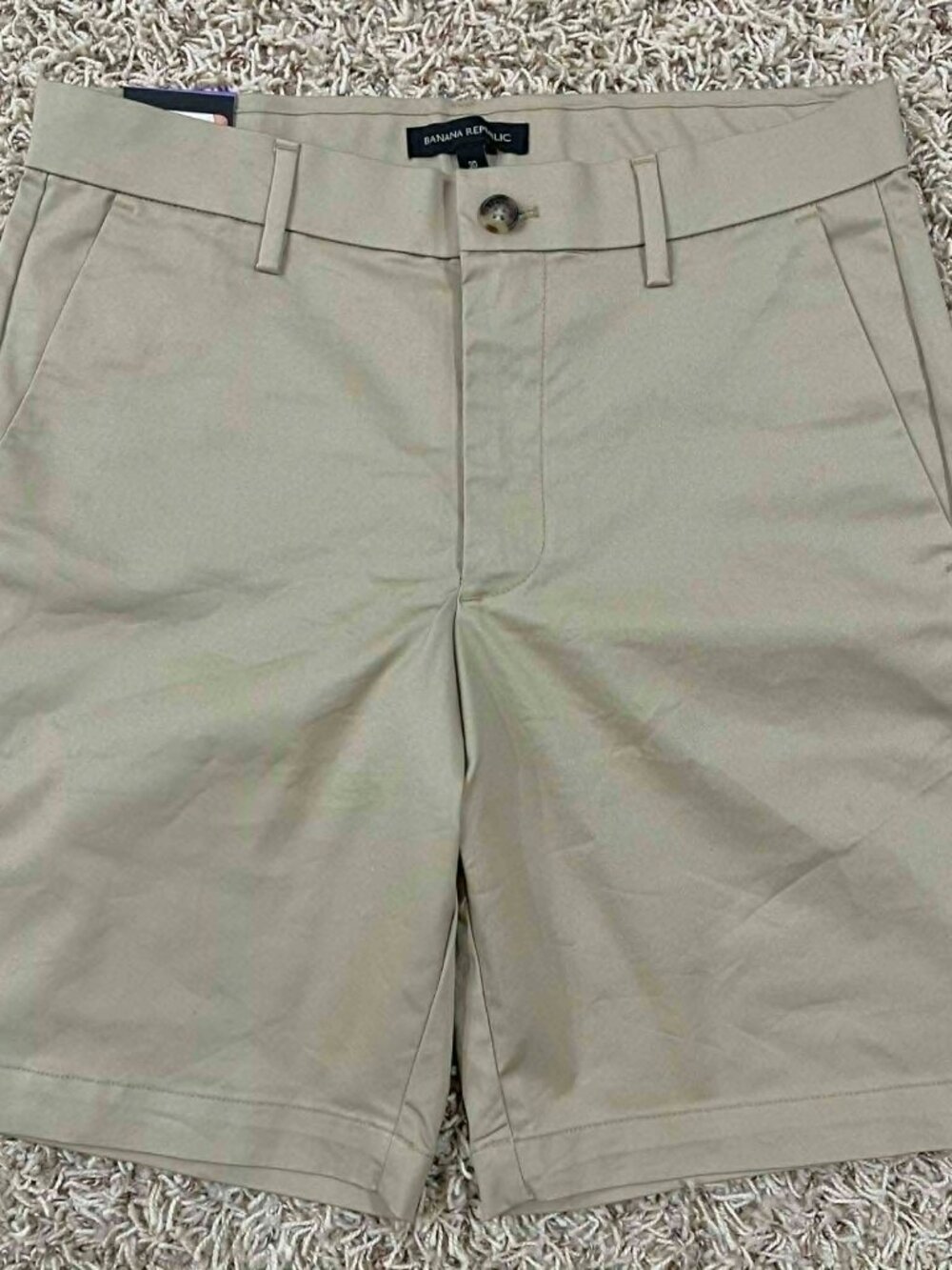 Banana Republic Men’s Stretch Chino Shorts Khaki, Size 30 (New)